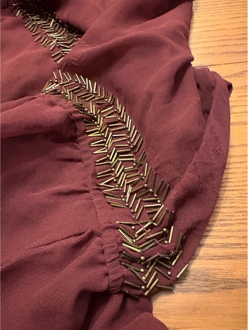 Anna Scholz for Simply Be Maroon Beaded Tunic Dress / Top READ